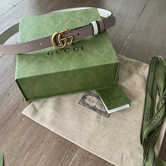 GUCCI Marmont Reversible Thin Belt Size 85 - Picture 11 of 16